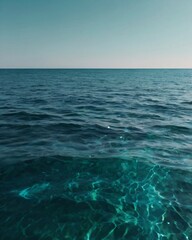 Fototapeta premium seamless background featuring an abstract smooth gradient transitioning from teal to turquoise, resembling blurred water. Ideal for aquatic themes, calming designs, or adding a serene, fluid touch to 