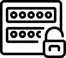 Padlock securing server data, symbolizing cybersecurity and data protection