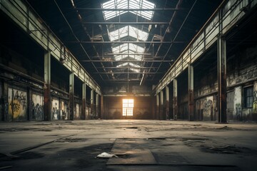 An empty old warehouse