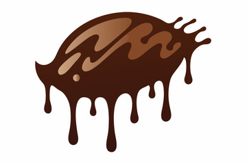 chocolate drizzle silhouette vector illustration