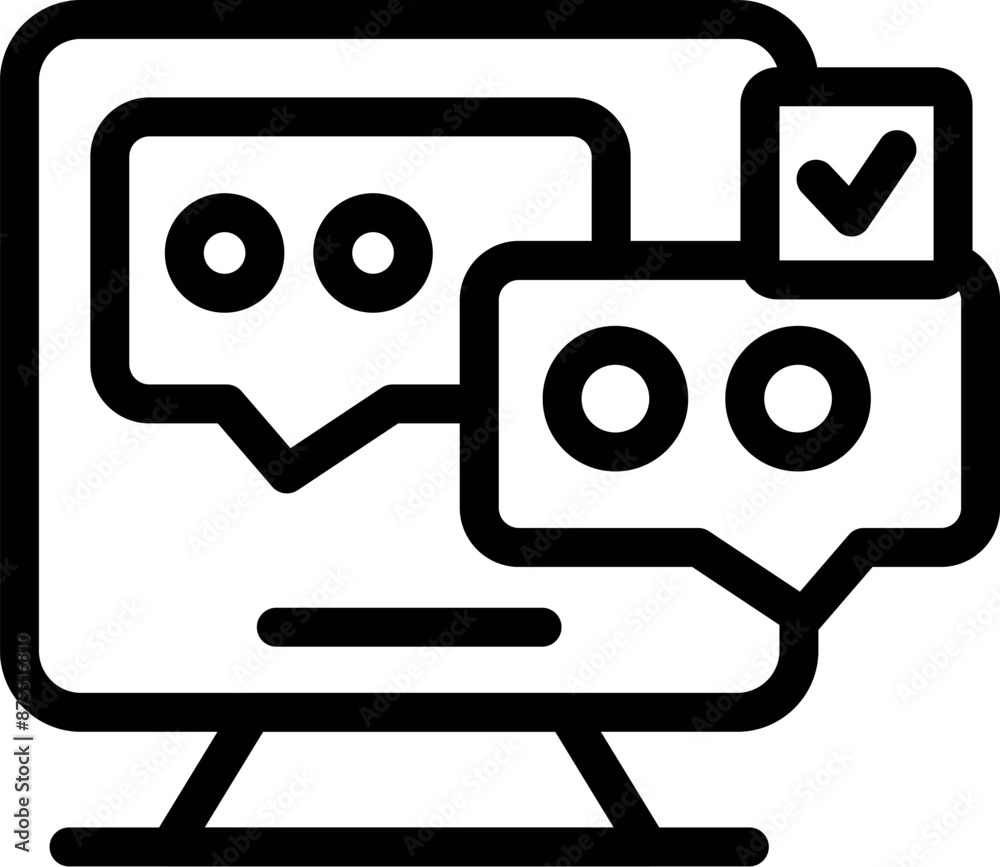 Poster survey is being completed on a desktop computer, showing the concept of online testing