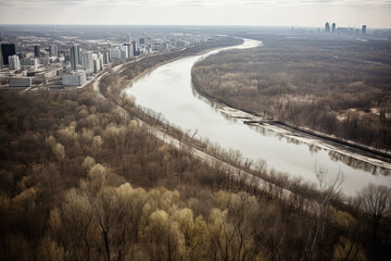Aerial View of River