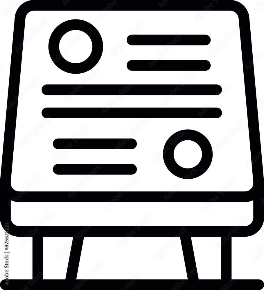 Poster stand is displaying various graphs and charts, providing a clear and concise representation of data