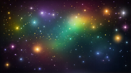 Obraz premium Wonderful Multi Color Star Field Background