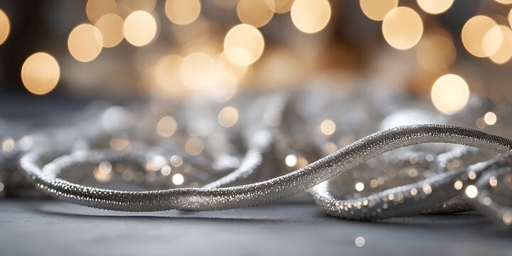 Abstract illustration shiny silver bokeh lights background suitable for celebration, festivals and anniversaries banners