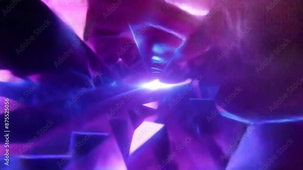Poster abstract geometric pattern with pink and purple triangular shapes and soft lighting