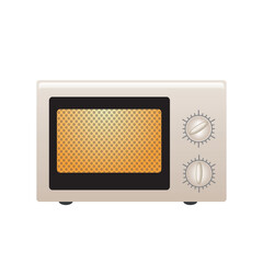 vector microwave oven isolated on white background