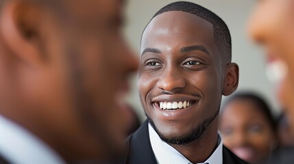 Fototapeta premium Close up view of joyful gay couple smiling while exchanging vows at their beautiful wedding ceremony