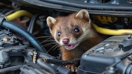 Marten Damaging Wiring Hoses And