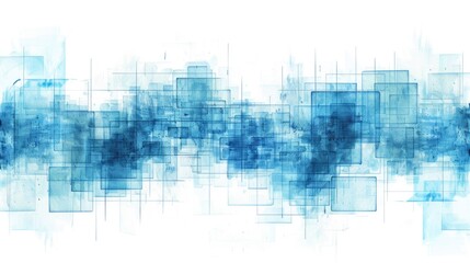 Abstract blue geometric design on a white background with open space for text, perfect for modern business card designs.