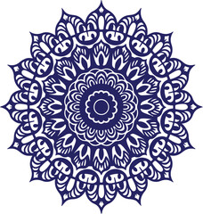 Beautiful mandala decoration in ethnic oriental doodle ornament silhouette vector art illustration