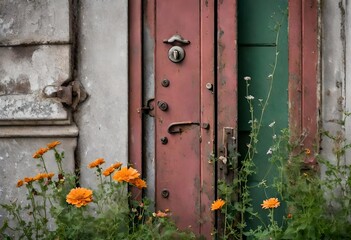 old wooden door