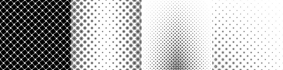 Monochrome geometrical pattern collection