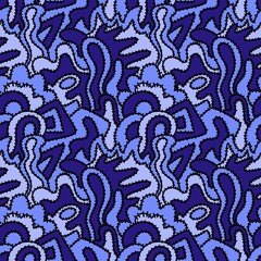 Abstract seamless paint spots doodle pattern for wrapping paper and fabrics