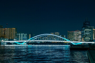 築地大橋 夜