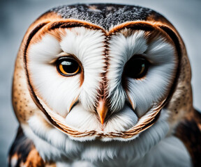 Eastern Barn Owl Closeup Generative AI