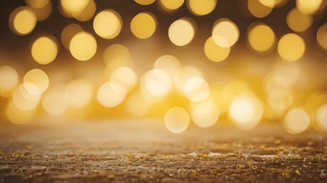 Abstract illustration yellow bokeh lights background suitable for celebration, festivals and anniversaries banners