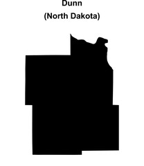 Dunn County (North Dakota) blank outline map