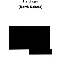 Hettinger County (North Dakota) blank outline map