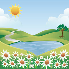 Obraz premium Realistic white day celebration vector poster design