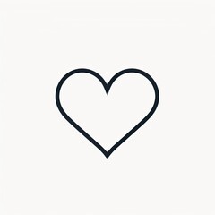 Simple black outline heart icon on white background.