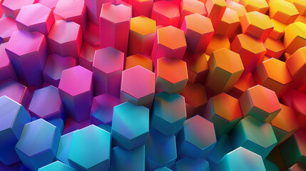 Abstract pattern in rainbow colours, illuminated, bright.