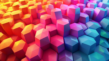 Abstract pattern in rainbow colours, illuminated, bright.