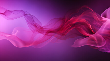 Abstract magenta coloured smoke on background, illuminated and glowing.