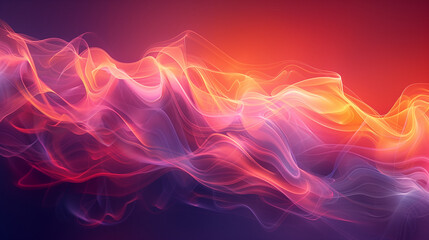 Abstract magenta coloured smoke on background, illuminated and glowing.