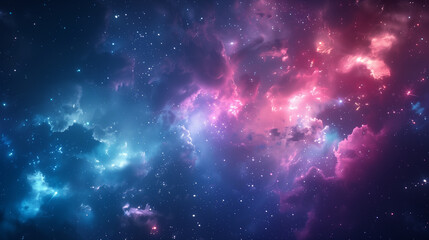 Beautiful nebula in space with vibrant colours.