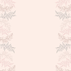 Aesthetic foliage leaves frame border background