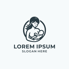 Mother and Baby Logo Design. Inspiration for Logo and Design Concepts for Breastfeeding Mothers.