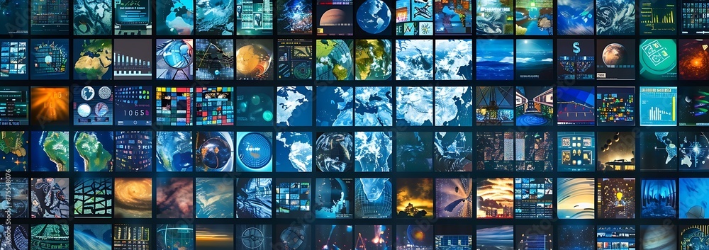Aufkleber digital contents concept. social networking service. streaming video. nft. non-fungible token. wide 