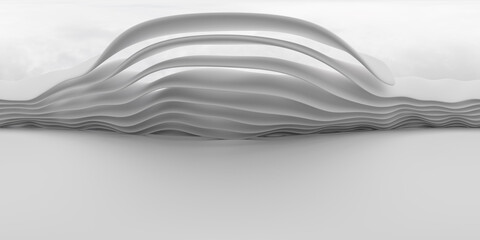 Obraz premium Abstract white fabric texture 360 panorama vr environment map