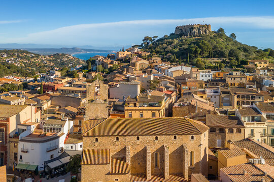 Begur town on the Costa Brava coast of the Mediterranean Sea, Catalonia, Spain