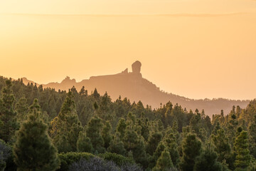 Gran canaria island landscape during sunset, Canary islands, Spain