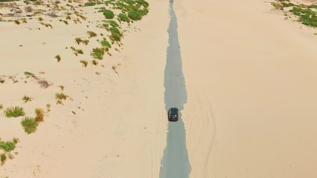 Aerial view of the Dune of Valdevaqueros in Spain