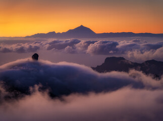 Sunrise Canary Island and Teide mountain © manuel