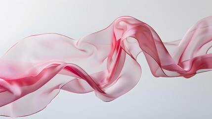 Fototapeta premium A pink fabric with a white background