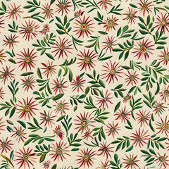 Fototapeta premium Intricate Floral Repeat Pattern in Modern Style