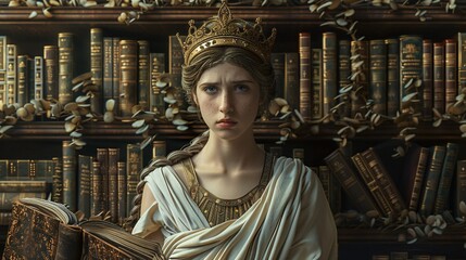 Wisdom's Haven: Athena in Academic Abode