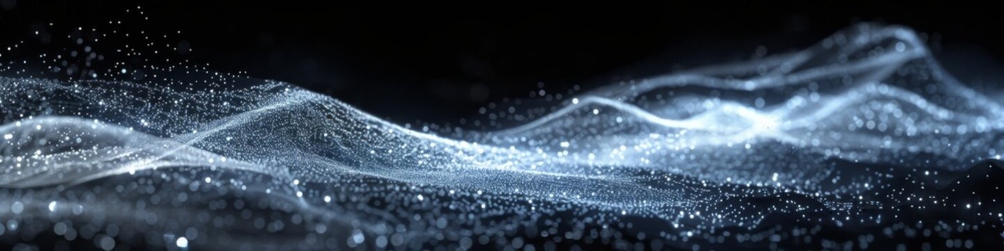 A pendulum in motion made from digital energy. 