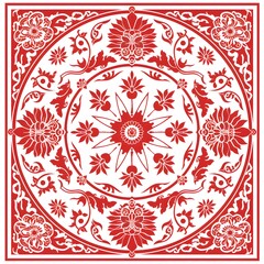 Simple Red Chinese Paper-Cut Art