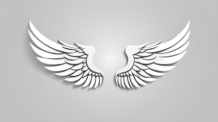 Obraz premium Majestic wings logo icon on white background, Generative AI