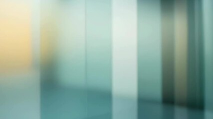 Abstract image of frosted glass panels with soft light and shadow patterns. The background features muted tones and gradient colors. This minimalist composition creates a serene and calming effect. - Powered by Adobe