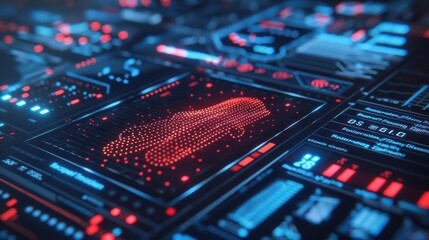 Obraz premium An advanced antivirus program uses mystical algorithms that not only eliminate malicious code but also cleanse the system with enchanted energy