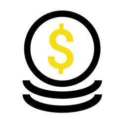 business finance icon simple vector