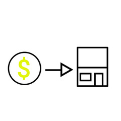 business finance icon simple vector