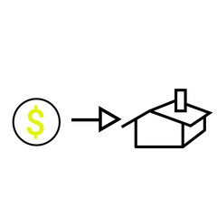 business finance icon simple vector