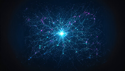 Obraz premium Glowing Neural Network Illustrating Human Proprioception